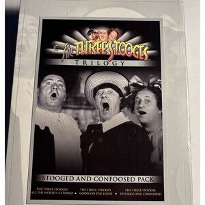 The Three Stooges Trilogy 3 DVD Set Stooged and Confoosed  Pack  Pre Owned